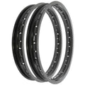 Rising Sun Black Aluminum Rim Set - Honda CJ360 CJ360T Twin - 1976 1977