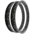 Rising Sun Black Aluminum Rim Set - Honda CB350K CB350 Twin - 1968 - 1973