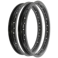 Rising Sun Black Aluminum Rim Set - Honda CB350F Four 1972 1973 1974