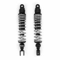 Adjustable Black & Chrome Performance CNC Shocks - Eye / Clevis - 350-360mm