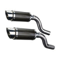 Delkevic 8" Carbon Fiber Round Mufflers - Kawasaki Ninja 1000 - 11-20 Exhaust