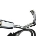 Delkevic Full 2-1 Headers 9" Stainless Oval Muffler Kawasaki Versys 650 - 15-21