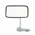 Chrome Classic Cafe Bar End Motorcycle Mirror - Rectangular 3 1/4" x 5 3/4"