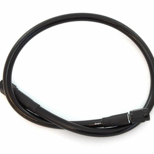 AN3 Black Stainless Steel Braided Brake Line - Zinc Plated Ends - 20"