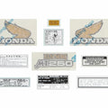 Decal Set Honda MT250 Elsinore 1974 - Gas Tank Decals Side Cover Warning Labels