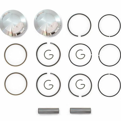2 Piston Kits - Oversize 0.25mm - Honda CB/CL/SL350 Twins - Rings Clips & Pins