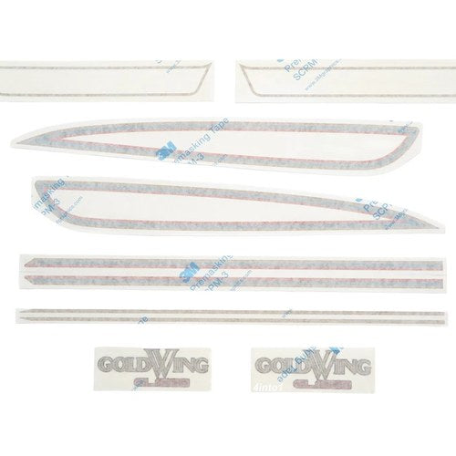 Tank and Side Covers Decal Set - Honda GL1000 Gold Wing - Blue - 1975-1976