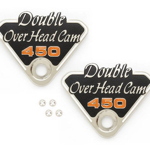 2 Side Cover Emblems Badges Honda CB450 CL450 1971 Metal Clips CB450K CL450K 71