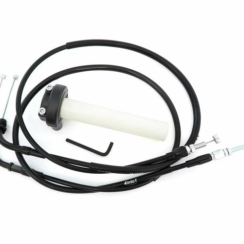 Reproduction Throttle Cable Set w/ Black Throttle Tube Honda CB/CM400/450 CX500
