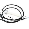 Throttle Cable Set Chrome Housing - Honda CB350F CB400F CB500 CB550 CB750 Cables