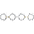 Chrome Exhaust Flange - Set of 4 - 18231-333-010 - Honda CB350F CB400F CB550K