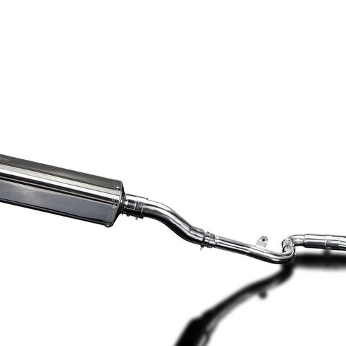 Delkevic Full 2-1 Exhaust 17" Stainless TriOval Muffler Kawasaki Ninja 300 13-17