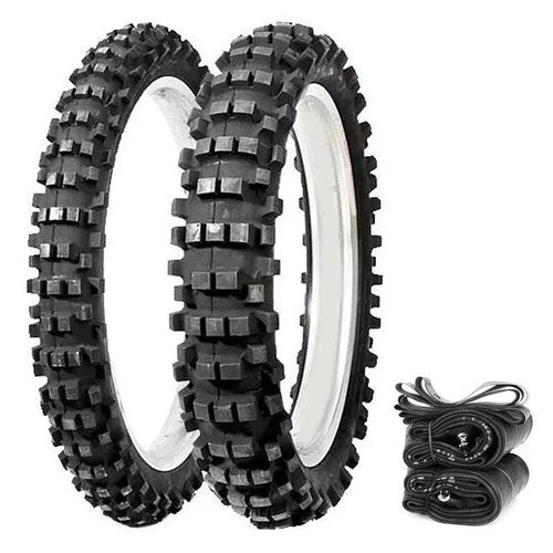 Dunlop D952 Intermediate Tires Tubes Rim Strips Set Moto - Honda CRF250R 04-18