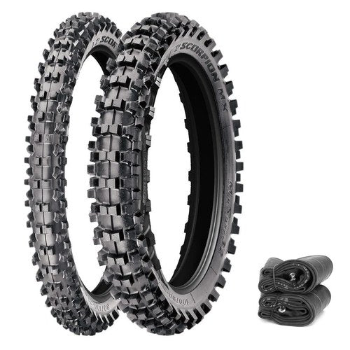 Pirelli Scorpion Mx32 Mid Soft Tires & Tubes Moto Motocross Honda CRF250R 04-18