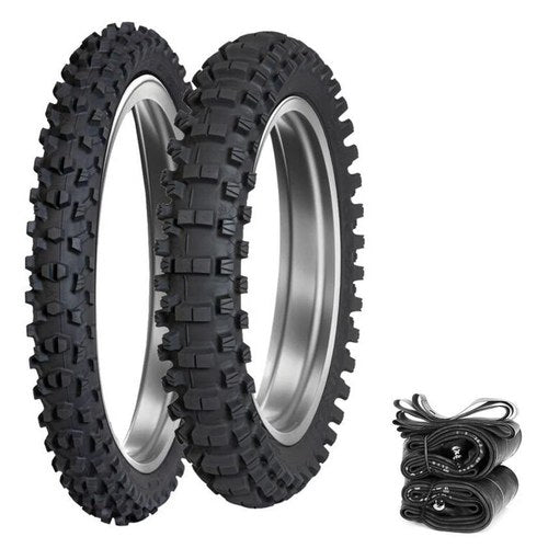 Dunlop Geomax Mx34 Tires Tubes & Rim Strips Set Moto Honda CR125R - 1995-2007