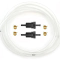 5 Feet 1/4" 6mm Clear Motorcycle Fuel Line Kit with 2 Black Fuel Filter & Clips