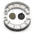 Front and Rear Brake Pads - Grooved Shoes - Honda CB450K Super Sport - 1970-1971