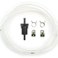 5 Feet - 1/4" 6mm Clear Fuel Line Kit with Black Aluminum Fuel Filter and Clips