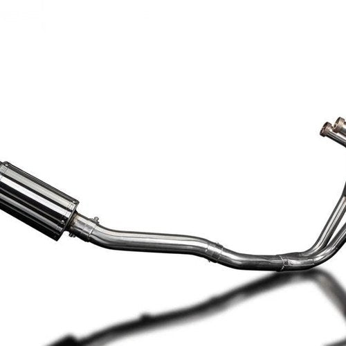 Delkevic Full 2-1 System 8" Stainless Round Exhaust Kawasaki GPZ500 Ninja 87-09
