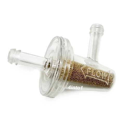 Clear 90 Degree Fuel Filter - Fits Motorcycle Fuel Line with 1/4" ID