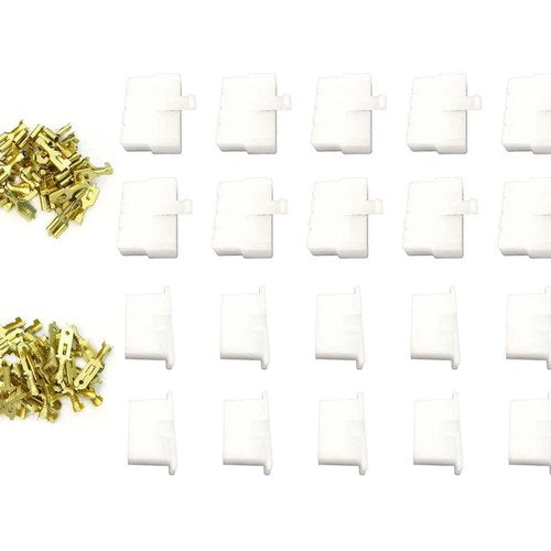 Set of 10 - Motorcycle Wiring Locking Connector Kits 6.3mm - 1/4" Series - 8 Pin