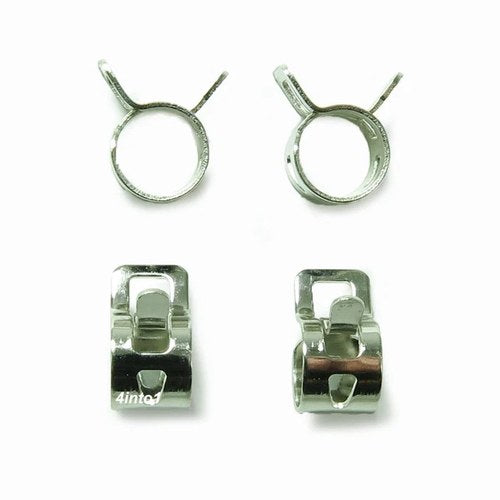 4 Pack Heavy Duty Fuel Gas Line Spring Clips Hose Clamp - 1/4" Inch Line ID=3/8"