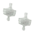 2 Pc Clear Disc In-Line Gas Fuel Filter 3/16" 5mm - 1/4" 6mm Motorcycle Scooter