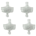 4 Pc Clear Disc In-Line Gas Fuel Filter 1/4" 6mm - 5/16" 8mm Motorcycle Scooter