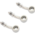 3 pack 35 Degree Chrome AN3 Banjo Brake Line Fitting Size #3 Fits 10mm 3/8" bolt