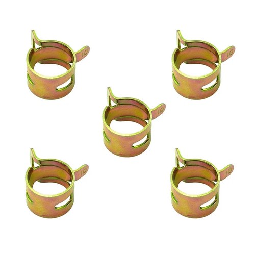 5 Pack Heavy Duty Fuel Line Spring Clips Hose Clamp Fits 5/16" Line - 7/16" ID
