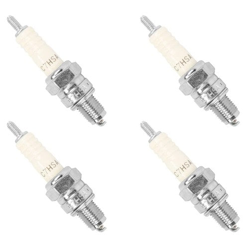 4 Pk Ngk C7HSA Spark Plugs 4629 Standard Non Resistor M10 x 1.0mm Motorcycle ATV