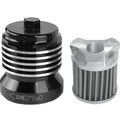 PC Racing High Flow Reusable Black Stainless Steel Oil Filter Motorcycle Offroad