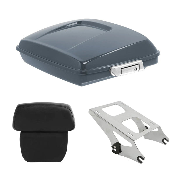 Razor Trunk Backrest Mount Rack Fit For Harley Cvo Road Glide 14-Up Gunship Gray