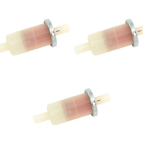 3 Pack Universal Fuel Filter - 10mm / 3/8" Fuel Line - Honda 16900-MG8-003