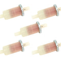 5 Pack Universal Fuel Filter - 10mm / 3/8" Fuel Line - Honda 16900-MG8-003