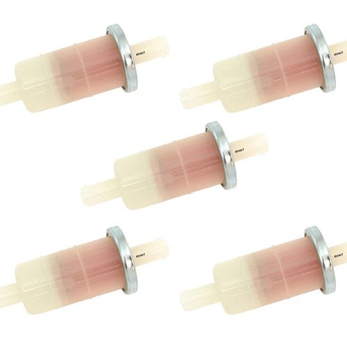5 Pack Universal Fuel Filter - 10mm / 3/8" Fuel Line - Honda 16900-MG8-003