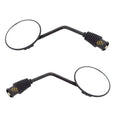 2 Pack Universal Black Emgo Enduro Left & Right Round Folding Mirrors 10mm