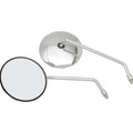 Classic 8" Chrome Mirror Set Yamaha DT100 DT250 RD200 RD250 RD350 RD400 XT500