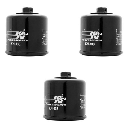 3 Pack K&N Spin-On Oil Filters Suzuki GSX600 SV650 DL1000 GSX1000 SV1000 GSX1300