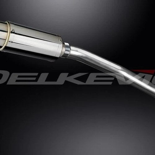 Delkevic Mini 8" Stainless Round Muffler Slip On - Honda CBR600RR 2007-2012
