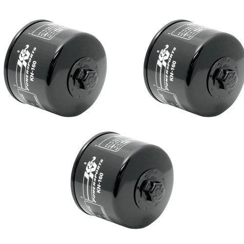 3 Pack K&N Performance Spin On Oil Filter KN-160 BMW Bimota Husqvarna Motorcycle