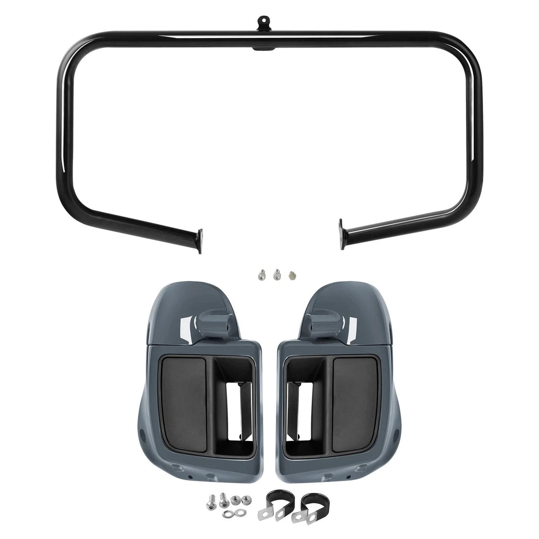 Lower Vented Fairings Engine Guard Bar Fit For Harley Touring 14-23 Gunship Gray