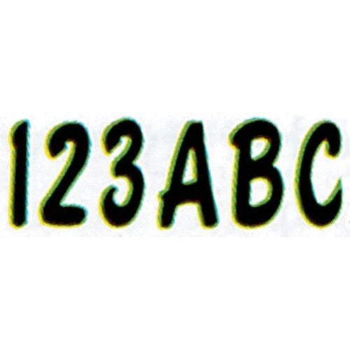 3" Letter & Number Kit Black /KIWI