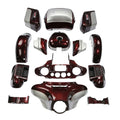 Fairings Body Kit Fit For Harley Electra Glide 14+ Twisted Cherry/Silver Fortune