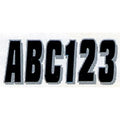 Hardline BLKSI320 3" Block Letter & Number Black/ Silver