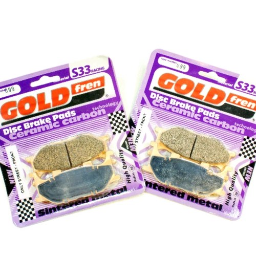 Brake Pad Set Racing GoldFren S33-099 Front 2 Pr Ebc Equiv FA199