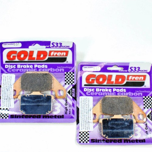 Brake Pad Set GoldFren S33-037 for 87-99 Kawasaki VN1500A Frt/Rear 2 Pr Ebc FA85
