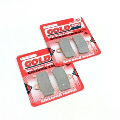 Brake Pad Set Ceramic Goldfren AD-070 for both Front calipers 2 Pair Ebc FA69/2