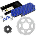 Blue O-Ring Drive Chain & Sprockets Kit for Kawasaki ZX-7R Ninja ZX750P 1996-03