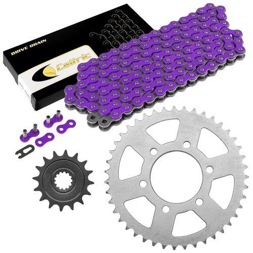 Drive Chain and Sprockets for Kawasaki ZX-6R Ninja ZX600 ZX636 2007-2018 Purple